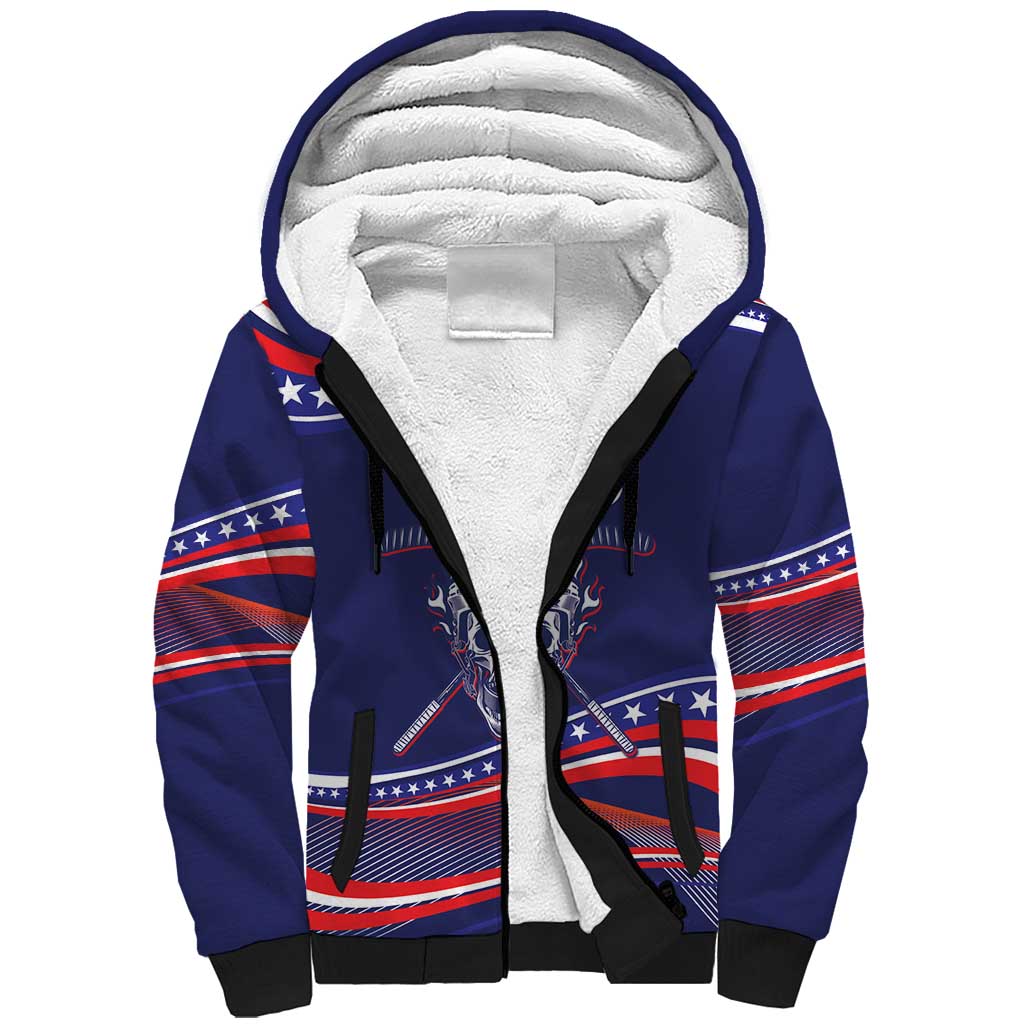 United States Hockey Personalized Sherpa Hoodie Losing Teeth Winning Wars Since 1776 Blue Style