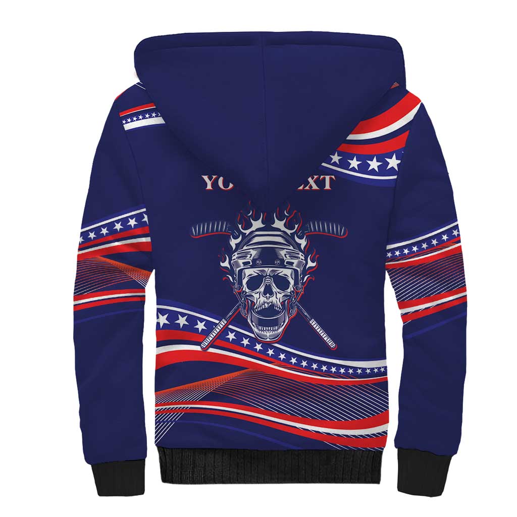 United States Hockey Personalized Sherpa Hoodie Losing Teeth Winning Wars Since 1776 Blue Style