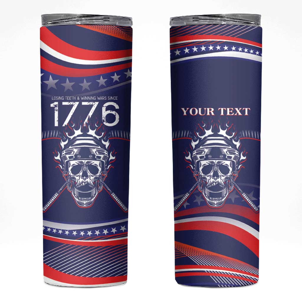 United States Hockey Personalized Skinny Tumbler Losing Teeth Winning Wars Since 1776 Blue Style