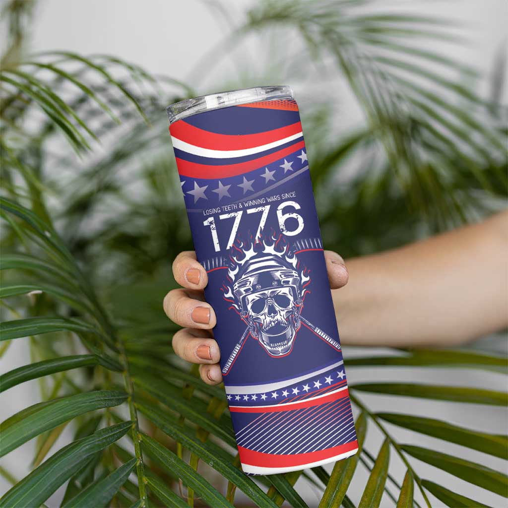 United States Hockey Personalized Skinny Tumbler Losing Teeth Winning Wars Since 1776 Blue Style