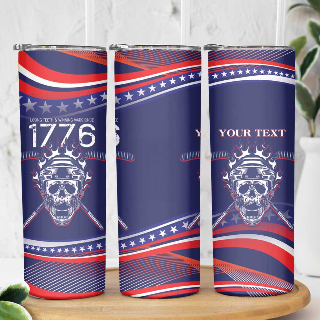 United States Hockey Personalized Skinny Tumbler Losing Teeth Winning Wars Since 1776 Blue Style
