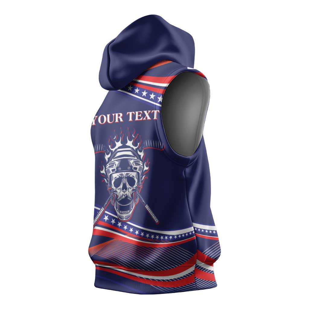 United States Hockey Personalized Sleeveless Hoodie Losing Teeth Winning Wars Since 1776 Blue Style