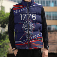 United States Hockey Personalized Sleeveless Puffer Jacket Losing Teeth Winning Wars Since 1776 Blue Style