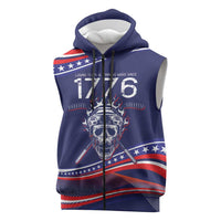 United States Hockey Personalized Sleeveless Zip Hoodie Losing Teeth Winning Wars Since 1776 Blue Style