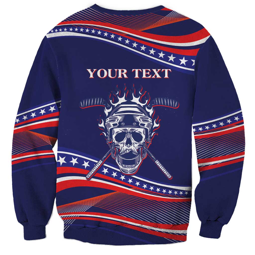 United States Hockey Personalized Sweatshirt Losing Teeth Winning Wars Since 1776 Blue Style