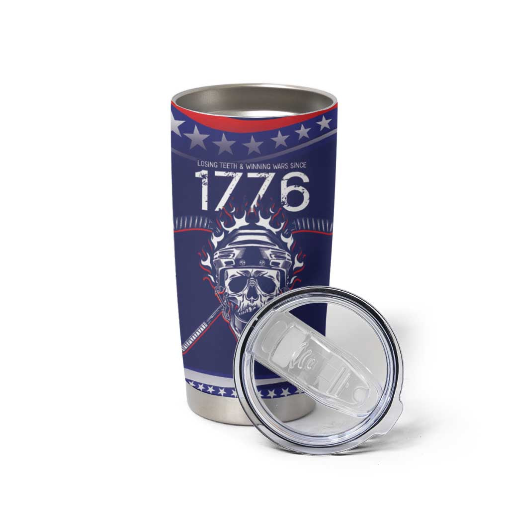 United States Hockey Personalized Tumbler Cup Losing Teeth Winning Wars Since 1776 Blue Style