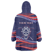 United States Hockey Personalized Wearable Blanket Hoodie Losing Teeth Winning Wars Since 1776 Blue Style