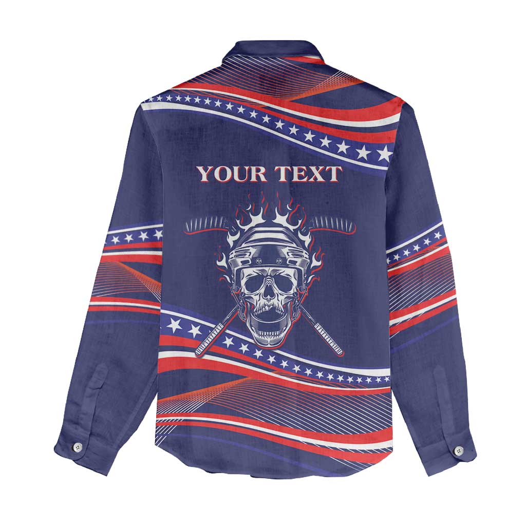 United States Hockey Personalized Women Casual Shirt Losing Teeth Winning Wars Since 1776 Blue Style
