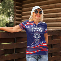 United States Hockey Personalized Women Polo Shirt Losing Teeth Winning Wars Since 1776 Blue Style
