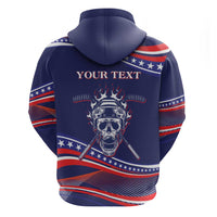 United States Hockey Personalized Zip Hoodie Losing Teeth Winning Wars Since 1776 Blue Style
