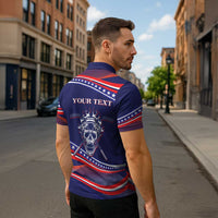 United States Hockey Personalized Zipper Polo Shirt Losing Teeth Winning Wars Since 1776 Blue Style