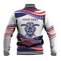 United States Hockey Personalized Baseball Jacket Losing Teeth Winning Wars Since 1776 White Style