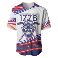 United States Hockey Personalized Baseball Jersey Losing Teeth Winning Wars Since 1776 White Style