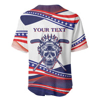 United States Hockey Personalized Baseball Jersey Losing Teeth Winning Wars Since 1776 White Style
