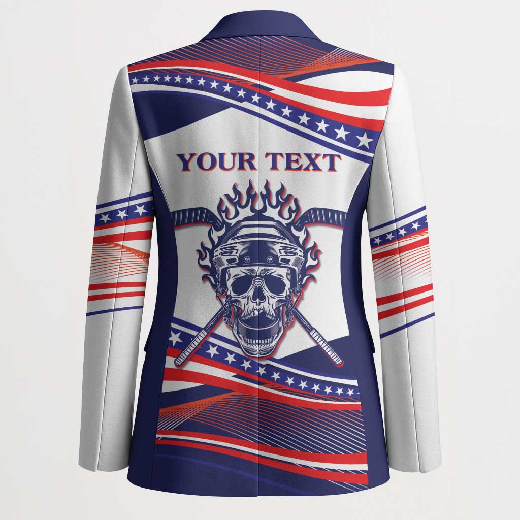 United States Hockey Personalized Blazer Losing Teeth Winning Wars Since 1776 White Style