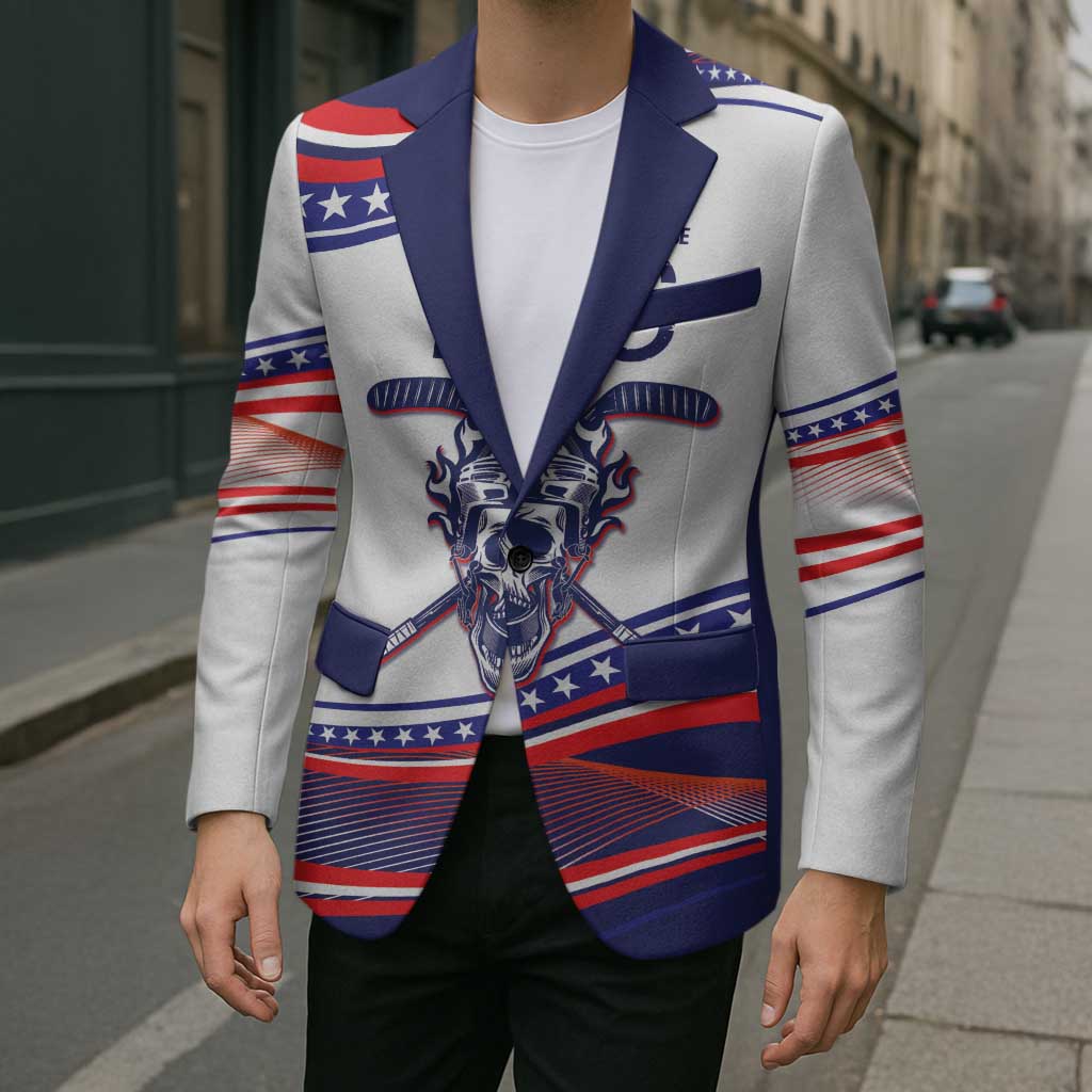 United States Hockey Personalized Blazer Losing Teeth Winning Wars Since 1776 White Style