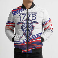 United States Hockey Personalized Bomber Puffer Jacket Losing Teeth Winning Wars Since 1776 White Style