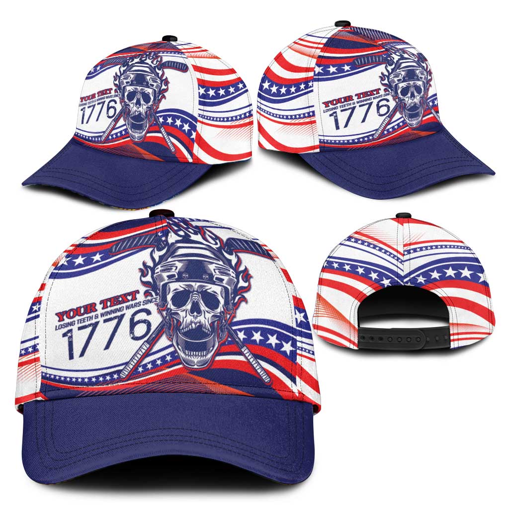 United States Hockey Personalized Classic Cap Losing Teeth Winning Wars Since 1776 White Style