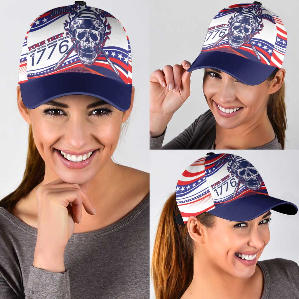 United States Hockey Personalized Classic Cap Losing Teeth Winning Wars Since 1776 White Style