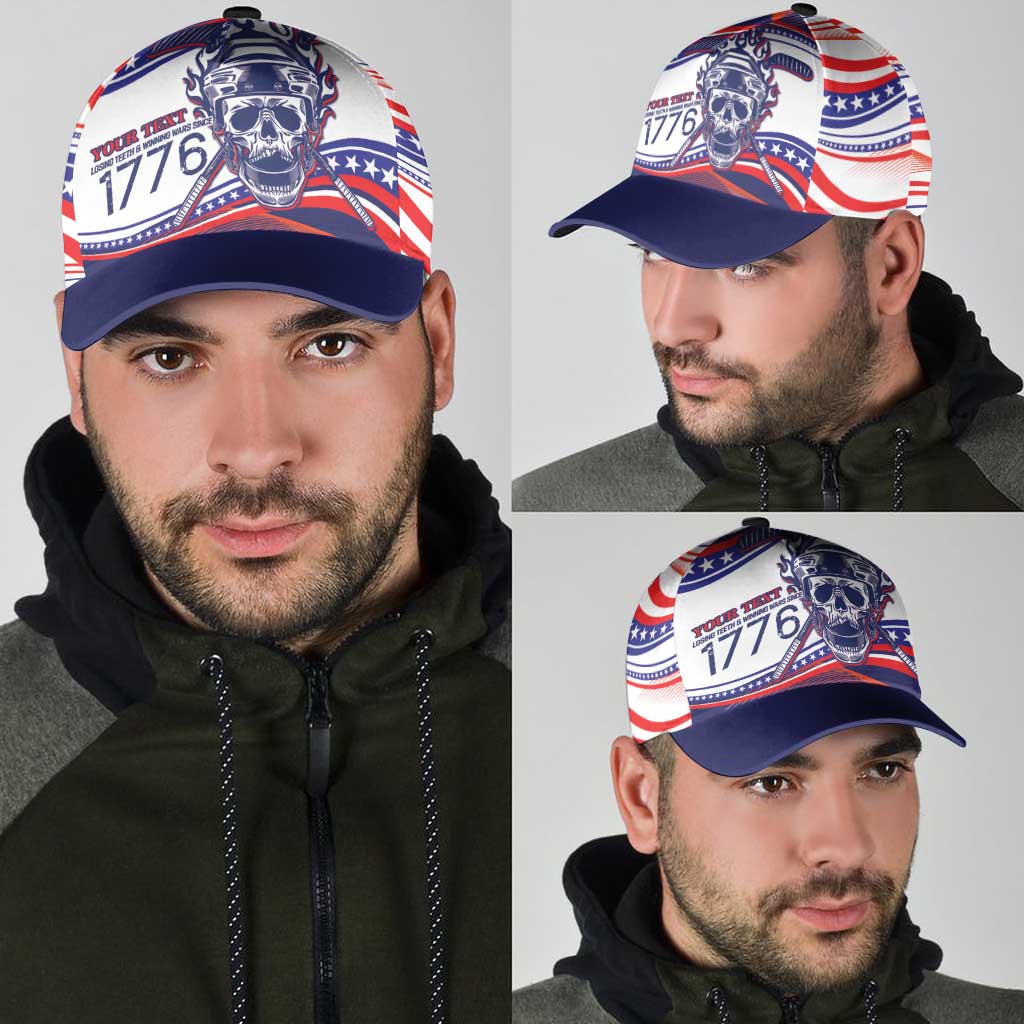 United States Hockey Personalized Classic Cap Losing Teeth Winning Wars Since 1776 White Style