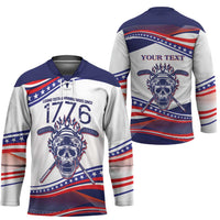 United States Hockey Personalized Hockey Jersey Losing Teeth Winning Wars Since 1776 White Style