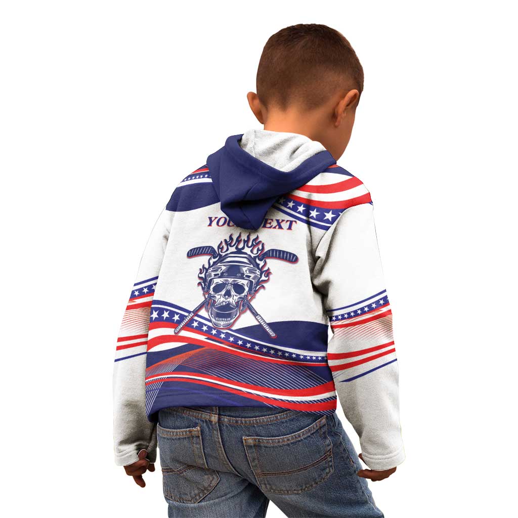 United States Hockey Personalized Kid Hoodie Losing Teeth Winning Wars Since 1776 White Style