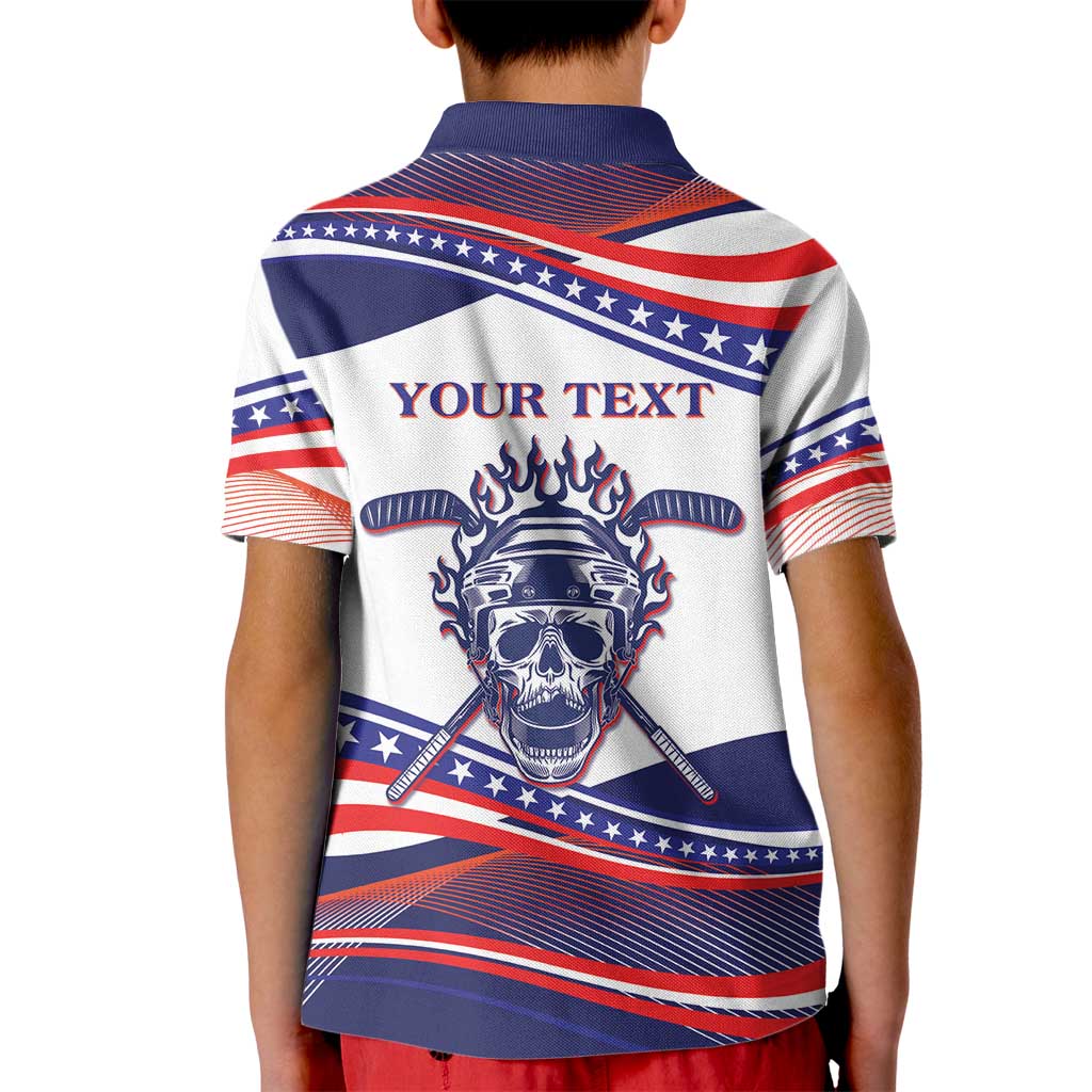 United States Hockey Personalized Kid Polo Shirt Losing Teeth Winning Wars Since 1776 White Style