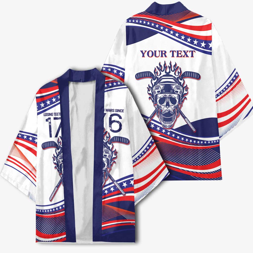 United States Hockey Personalized Kimono Losing Teeth Winning Wars Since 1776 White Style
