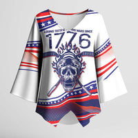 United States Hockey Personalized Kimono Sleeve Blouse Losing Teeth Winning Wars Since 1776 White Style