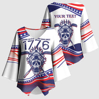 United States Hockey Personalized Kimono Sleeve Blouse Losing Teeth Winning Wars Since 1776 White Style