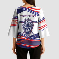United States Hockey Personalized Kimono Sleeve Blouse Losing Teeth Winning Wars Since 1776 White Style
