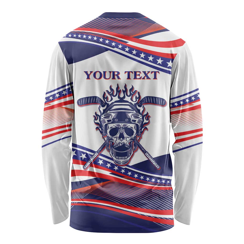 United States Hockey Personalized Long Sleeve Shirt Losing Teeth Winning Wars Since 1776 White Style