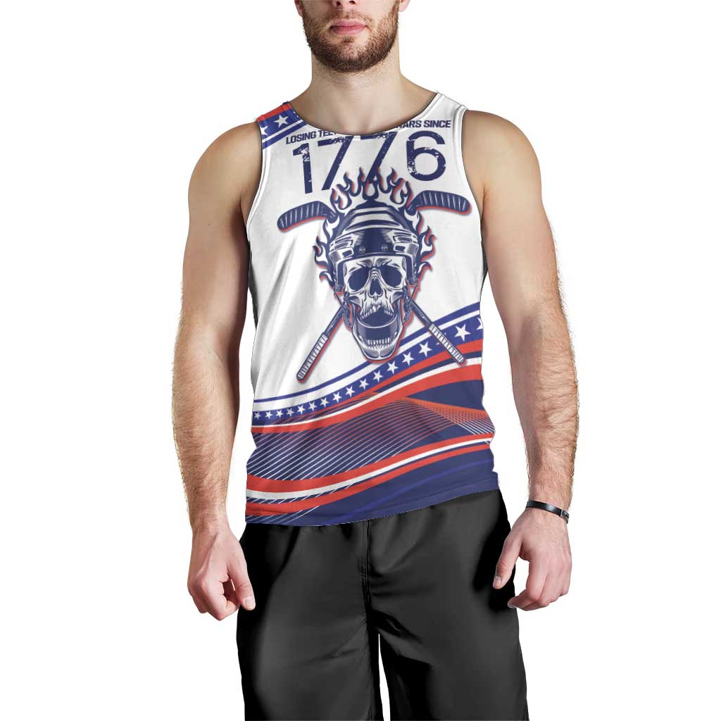 United States Hockey Personalized Men Tank Top Losing Teeth Winning Wars Since 1776 White Style