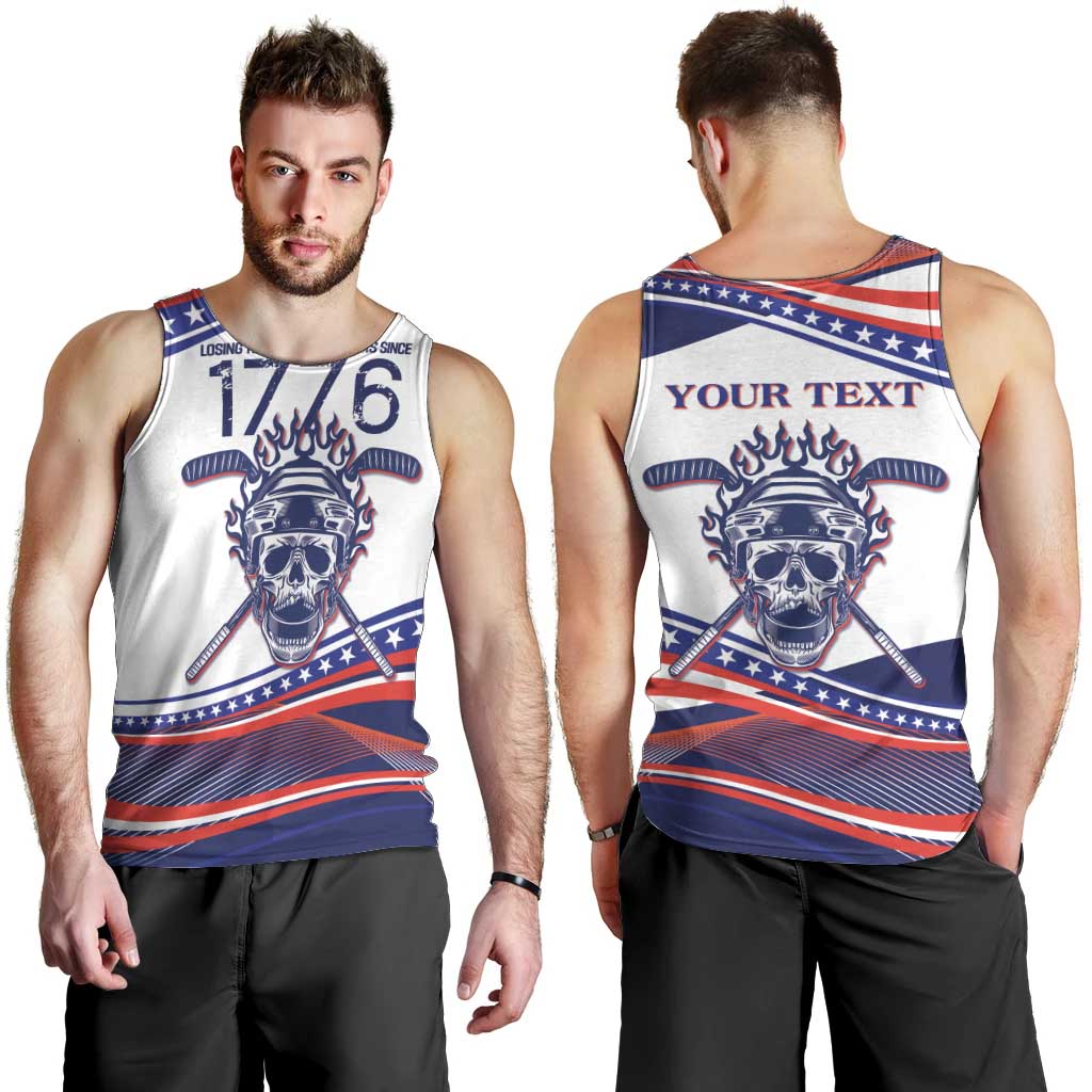 United States Hockey Personalized Men Tank Top Losing Teeth Winning Wars Since 1776 White Style