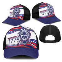 United States Hockey Personalized Mesh Trucker Cap Losing Teeth Winning Wars Since 1776 White Style
