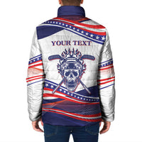 United States Hockey Personalized Padded Jacket Losing Teeth Winning Wars Since 1776 White Style