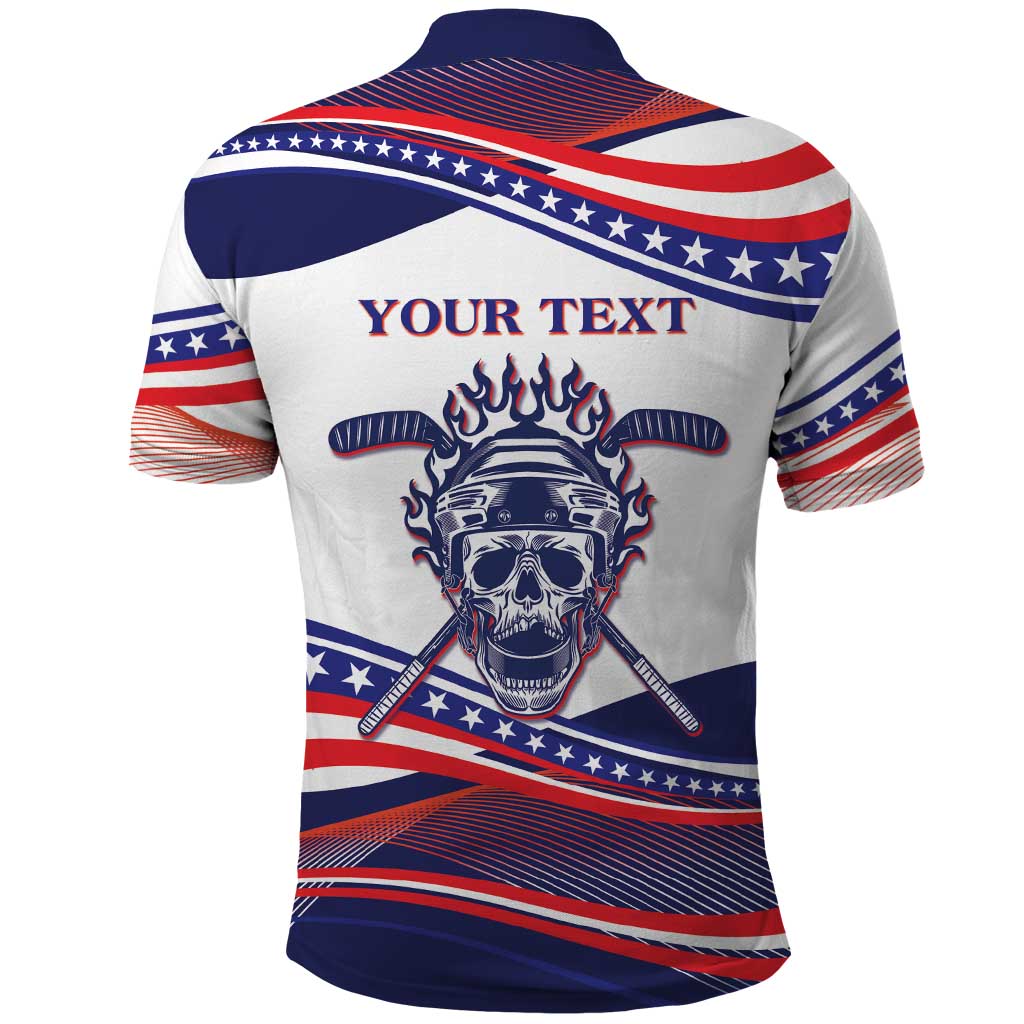 United States Hockey Personalized Polo Shirt Losing Teeth Winning Wars Since 1776 White Style
