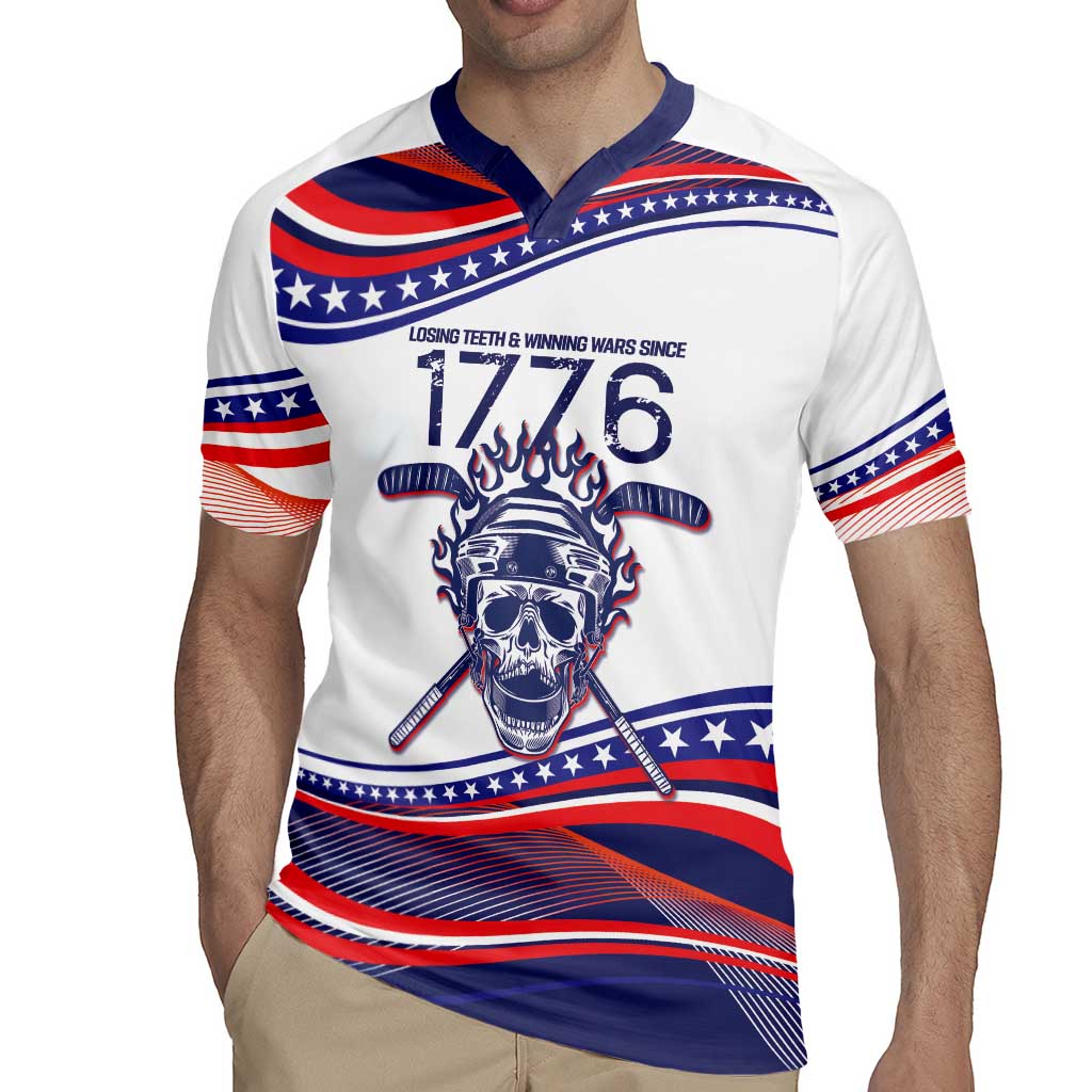 United States Hockey Personalized Rugby Jersey Losing Teeth Winning Wars Since 1776 White Style