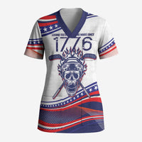 United States Hockey Personalized Scrub Top Losing Teeth Winning Wars Since 1776 White Style