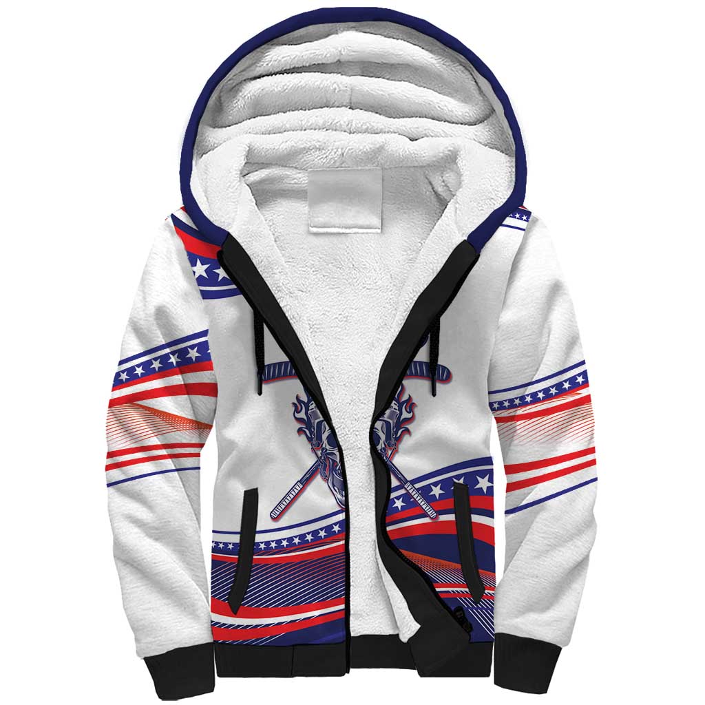 United States Hockey Personalized Sherpa Hoodie Losing Teeth Winning Wars Since 1776 White Style