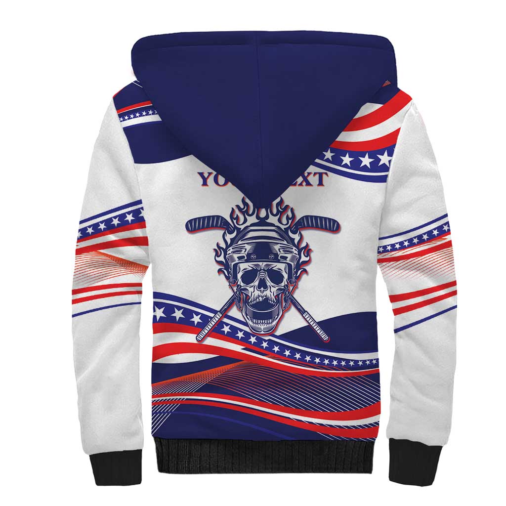 United States Hockey Personalized Sherpa Hoodie Losing Teeth Winning Wars Since 1776 White Style