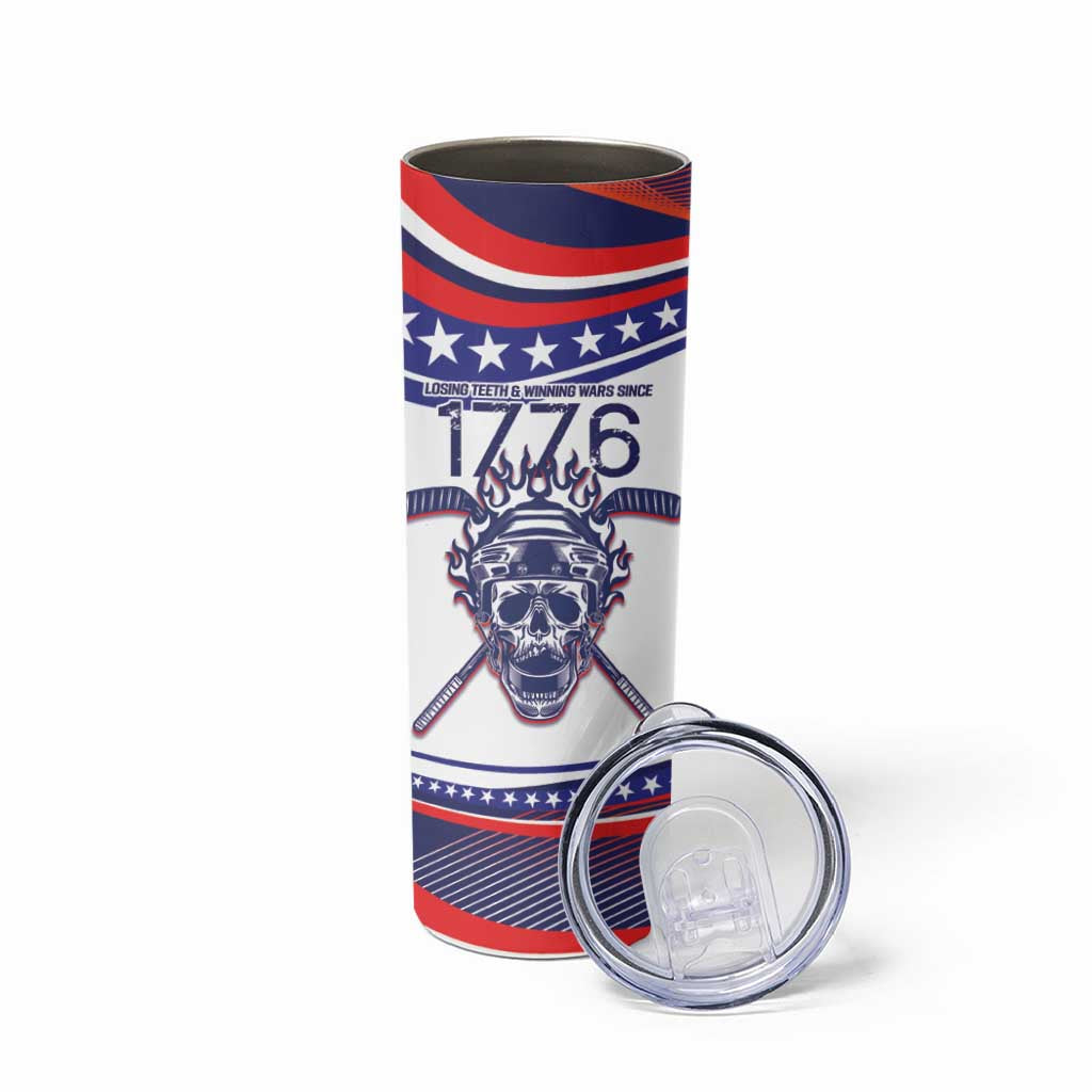 United States Hockey Personalized Skinny Tumbler Losing Teeth Winning Wars Since 1776 White Style
