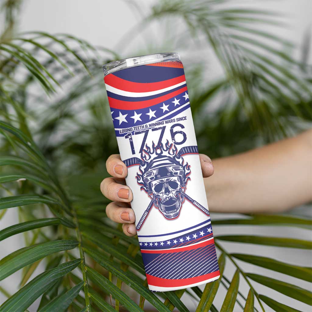 United States Hockey Personalized Skinny Tumbler Losing Teeth Winning Wars Since 1776 White Style