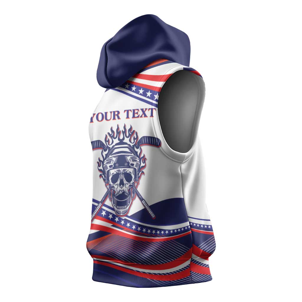 United States Hockey Personalized Sleeveless Hoodie Losing Teeth Winning Wars Since 1776 White Style