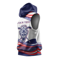 United States Hockey Personalized Sleeveless Hoodie Losing Teeth Winning Wars Since 1776 White Style