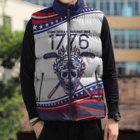 United States Hockey Personalized Sleeveless Puffer Jacket Losing Teeth Winning Wars Since 1776 White Style