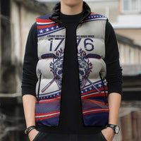 United States Hockey Personalized Sleeveless Puffer Jacket Losing Teeth Winning Wars Since 1776 White Style