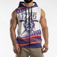 United States Hockey Personalized Sleeveless Zip Hoodie Losing Teeth Winning Wars Since 1776 White Style