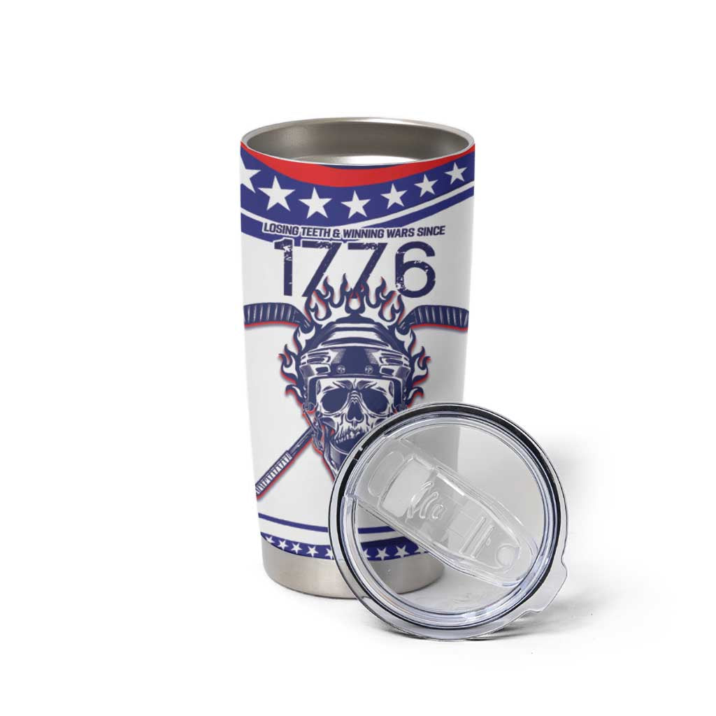 United States Hockey Personalized Tumbler Cup Losing Teeth Winning Wars Since 1776 White Style