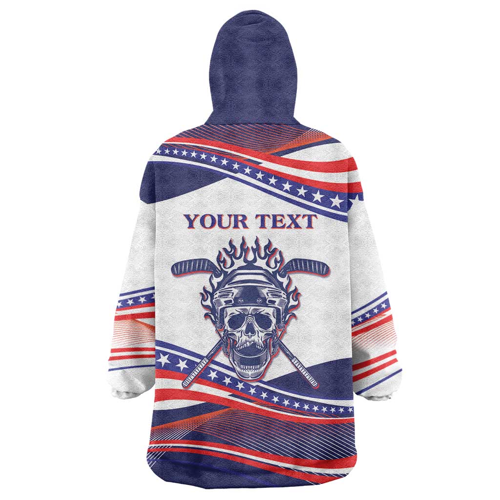 United States Hockey Personalized Wearable Blanket Hoodie Losing Teeth Winning Wars Since 1776 White Style